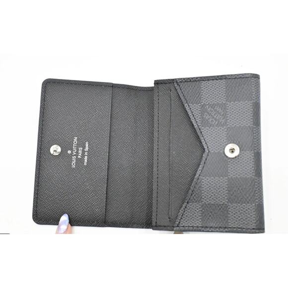 Authentic Louis Vuitton Envelope Business Card Holder in Damier Graphite Canvas - Picture 7 of 11